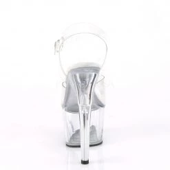 Pleaser Shoes Clear/White 7