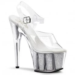 Pleaser Clear 7" Glitter High Heels*