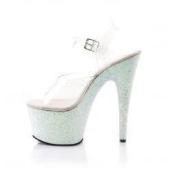 Pleaser Clear/Opal 7" Glitter High Heels* Shoes