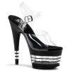 Pleaser 7" Clear Ankle Strap High Heels W/ 2.8" Platform* Shoes