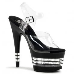 Pleaser 7" Clear Ankle Strap High Heels W/ 2.8" Platform* Shoes