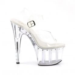 Pleaser Clear 7" Ankle Strap High Heels* Shoes 9 Pleaser Clear 7