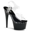 Pleaser Shoes 7" Clear/Black Ankle Strap Stripper High Heels* 2 Pleaser Shoes 7" Clear/Black Ankle Strap Stripper High Heels*