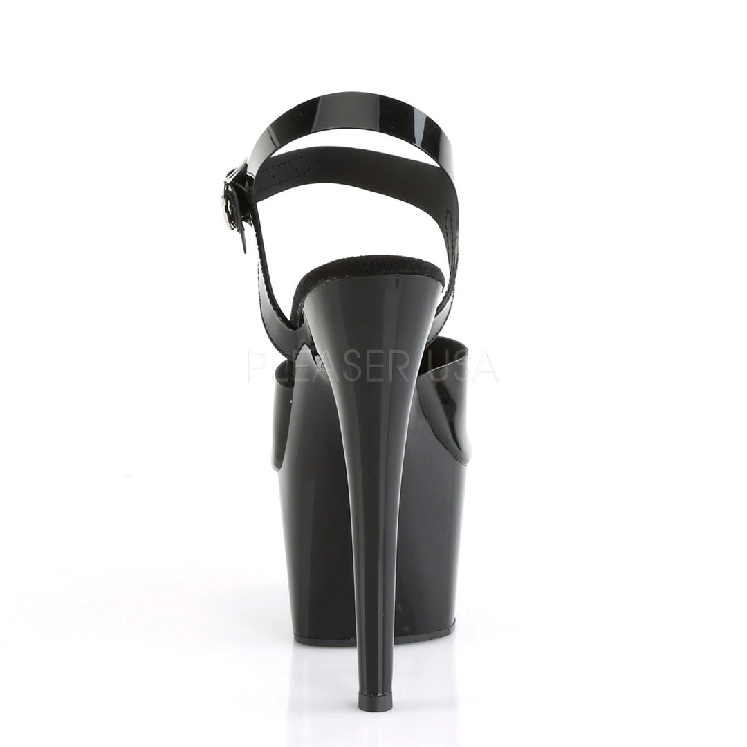 Pleaser 7" Black Ankle Strap High Heels W/ 2.8" Platform* 5 Pleaser 7" Black Ankle Strap High Heels W/ 2.8" Platform*