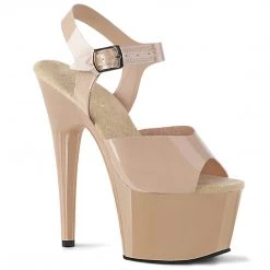 Pleaser 7" Beige Ankle Strap Platform High Heels* Shoes