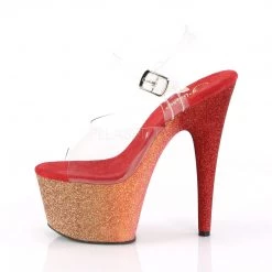 Pleaser Shoes Red 7" Glitter Heels*