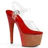 Pleaser Shoes Red 7" Glitter Heels*