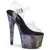 Pleaser Rainbow Clothing Rainbow 7" Ankle Strap High Heels*