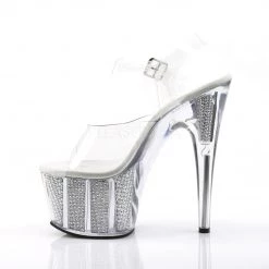 Pleaser Clear/Silver 7" Heels*