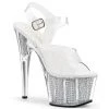Pleaser Clear/Silver 7" Heels*