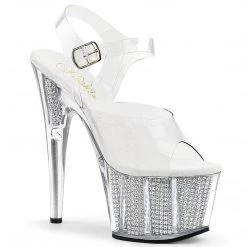 Pleaser Clear/Silver 7" Heels*