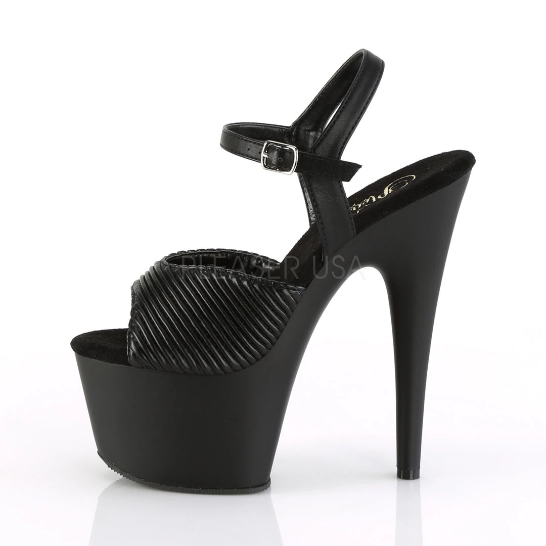 Pleaser Black 7" Faux Leather High Heels* Shoes 4 Pleaser Black 7" Faux Leather High Heels* Shoes