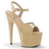 Pleaser Shoes Beige 7" Ankle Strap High Heels*
