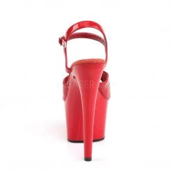 Pleaser 7" Heel Red Ankle Strap Platform Shoes* 8 Pleaser 7