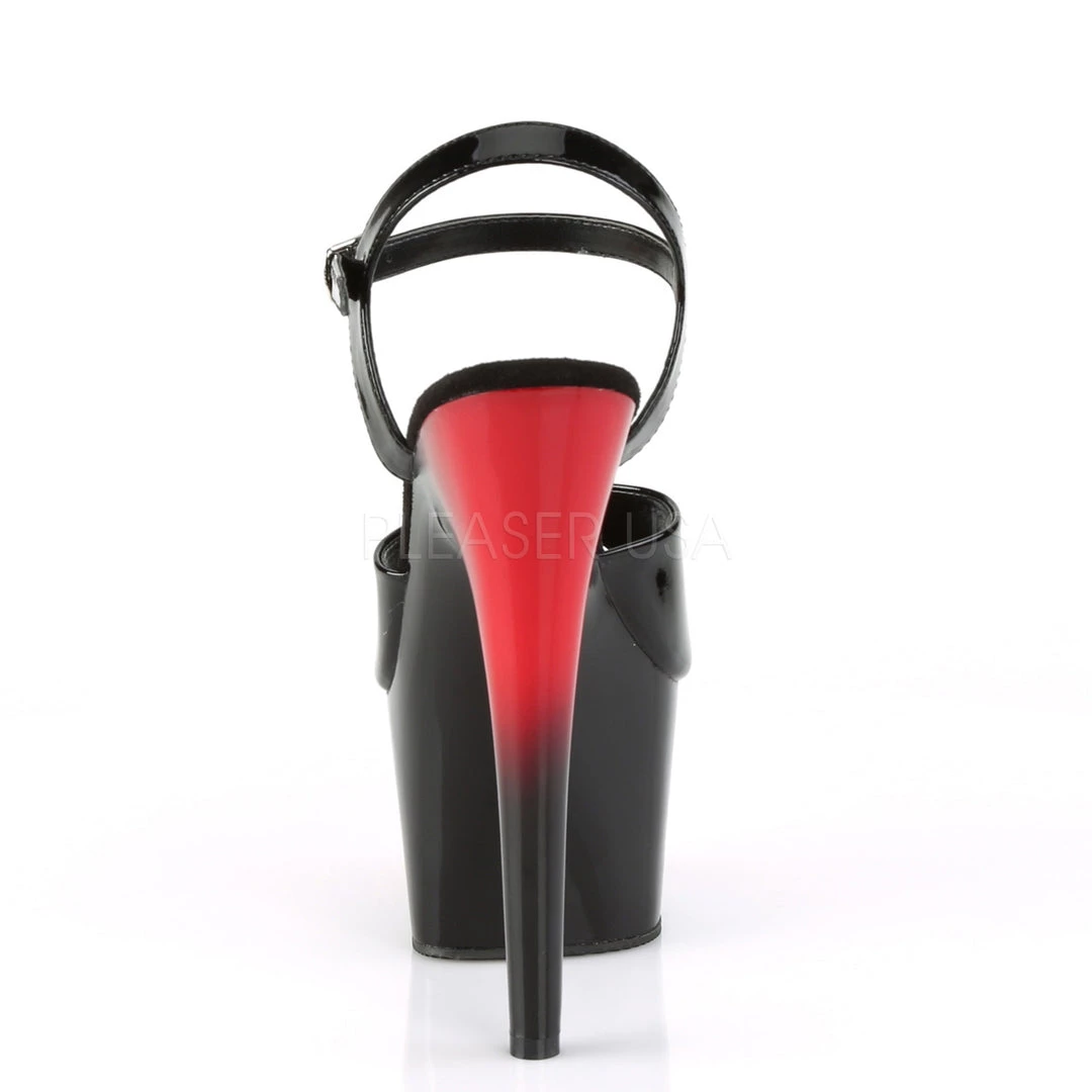Pleaser 7" Black/Red Ankle Strap Stripper Heels* Shoes 5 Pleaser 7" Black/Red Ankle Strap Stripper Heels* Shoes