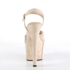 Pleaser Beige 7" Ankle Strap Heels* Shoes 8 Pleaser Beige 7