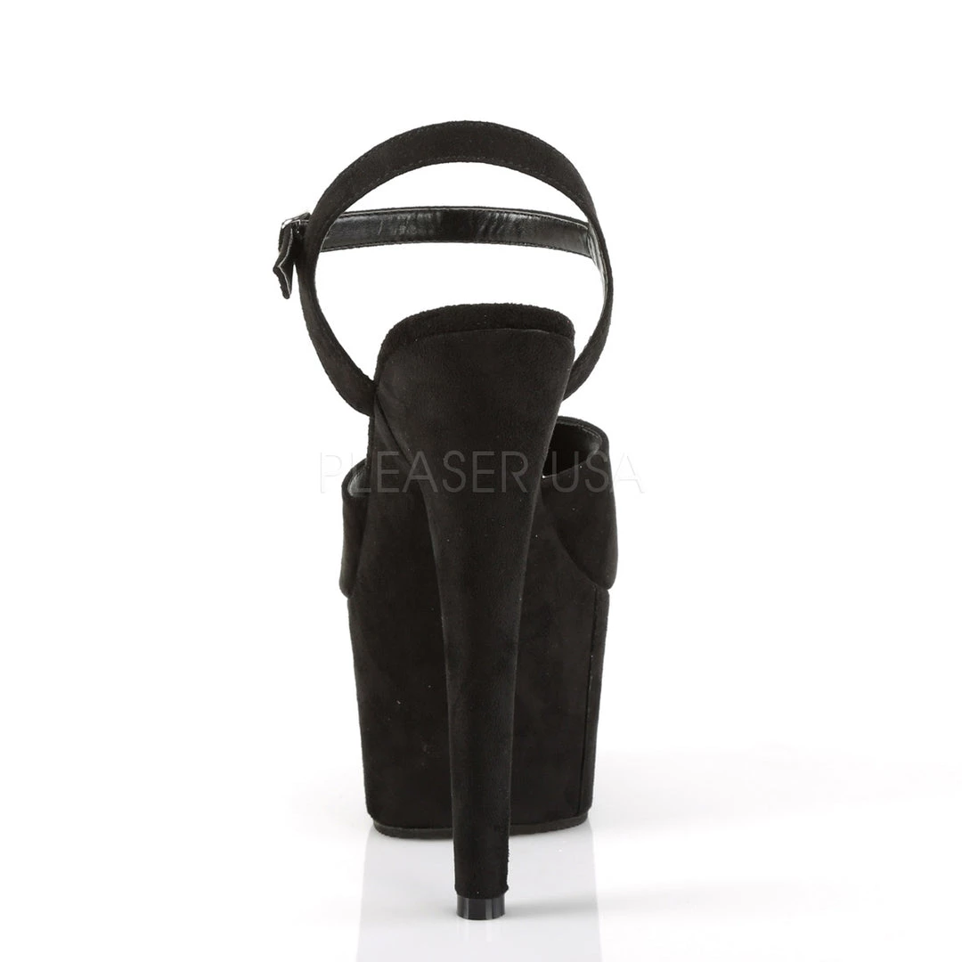 Pleaser Black 7" Ankle Strap Heels* 5 Pleaser Black 7" Ankle Strap Heels*
