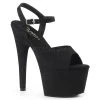 Pleaser Black 7" Ankle Strap Heels* 2 Pleaser Black 7" Ankle Strap Heels*