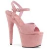Pleaser Shoes Baby Pink 7" Ankle Strap Heels*