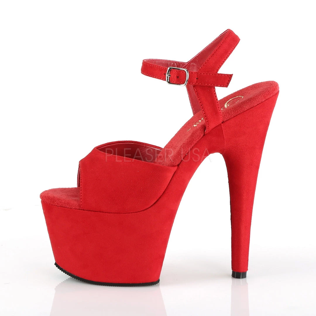 Pleaser 7" Red Ankle Strap Stripper Heels* Shoes 4 Pleaser 7" Red Ankle Strap Stripper Heels* Shoes