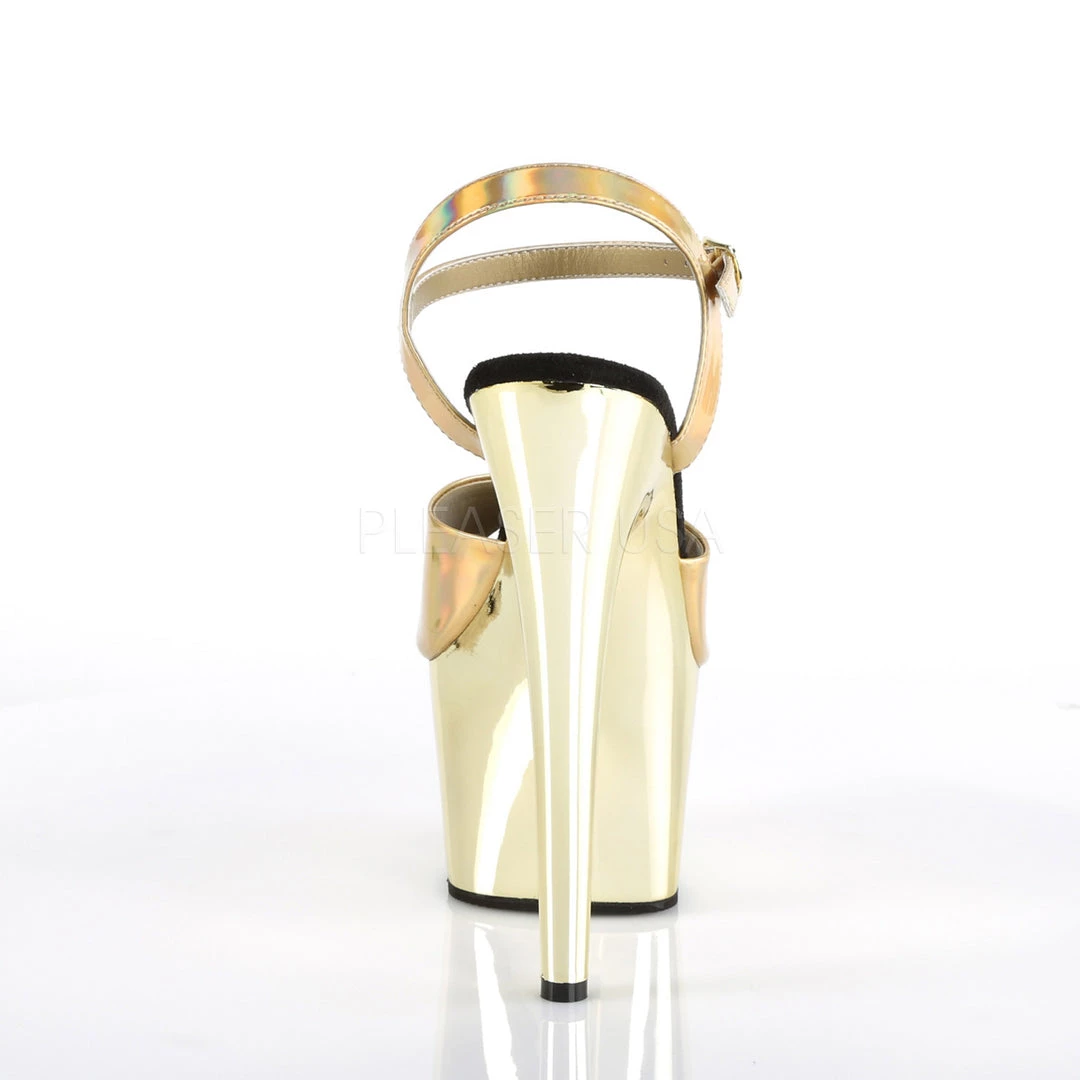 Pleaser Shoes 7" Gold Ankle Strap Platform Heels* 5 Pleaser Shoes 7" Gold Ankle Strap Platform Heels*