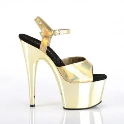 Pleaser Shoes 7" Gold Ankle Strap Platform Heels* 9 Pleaser Shoes 7