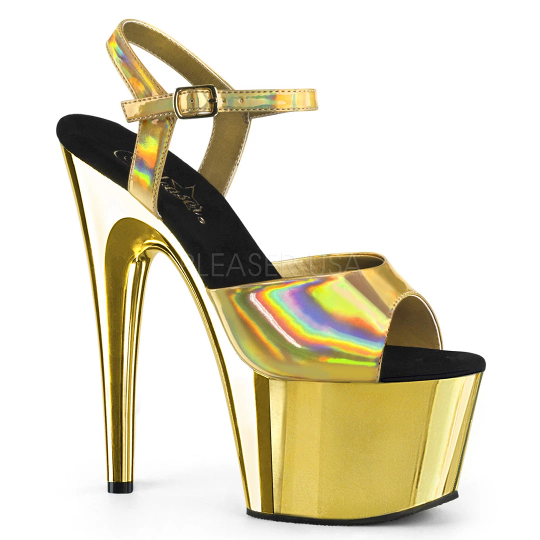 Pleaser Shoes 7" Gold Ankle Strap Platform Heels* 3 Pleaser Shoes 7" Gold Ankle Strap Platform Heels*