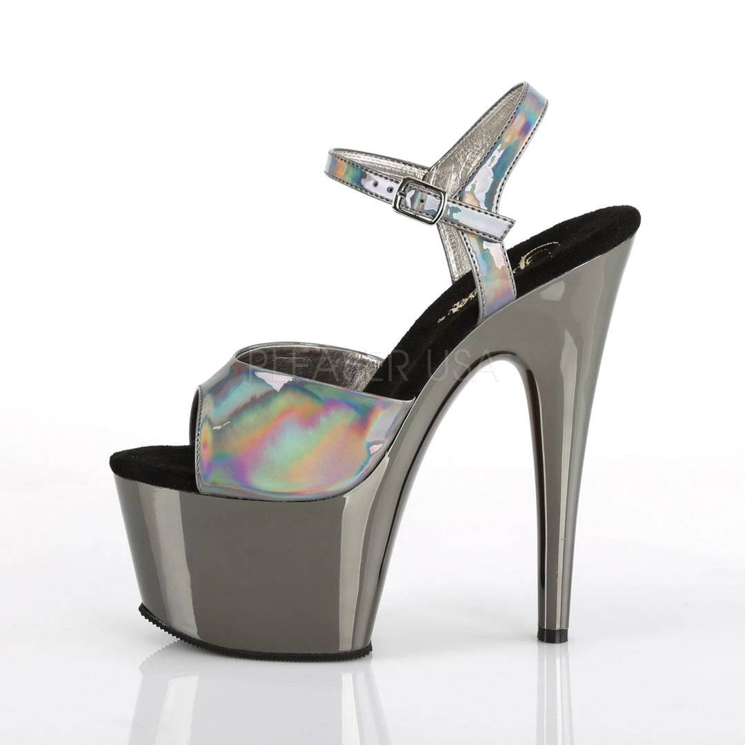 Pleaser 7" Grey Ankle Strap Platform Heels* Shoes 4 Pleaser 7" Grey Ankle Strap Platform Heels* Shoes