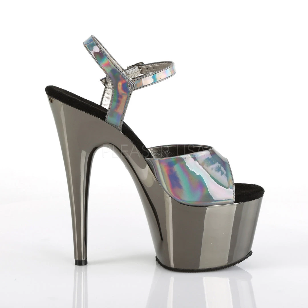 Pleaser 7" Grey Ankle Strap Platform Heels* Shoes 6 Pleaser 7" Grey Ankle Strap Platform Heels* Shoes