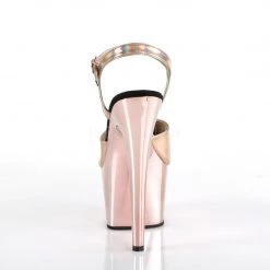 Pleaser 7" Rose Gold Ankle Strap Stripper High Heels* 8 Pleaser 7