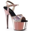 Pleaser 7" Rose Gold Ankle Strap Stripper High Heels* 2 Pleaser 7" Rose Gold Ankle Strap Stripper High Heels*