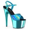 Pleaser Shoes 7" Blue Ankle Strap Platform Heels*