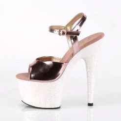 Pleaser 7" Rose Gold Glitter Platform Heels* 7 Pleaser 7