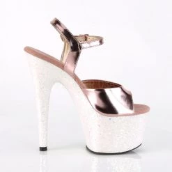 Pleaser 7" Rose Gold Glitter Platform Heels* 9 Pleaser 7