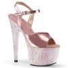 Pleaser 7" Rose Gold Glitter Platform Heels*
