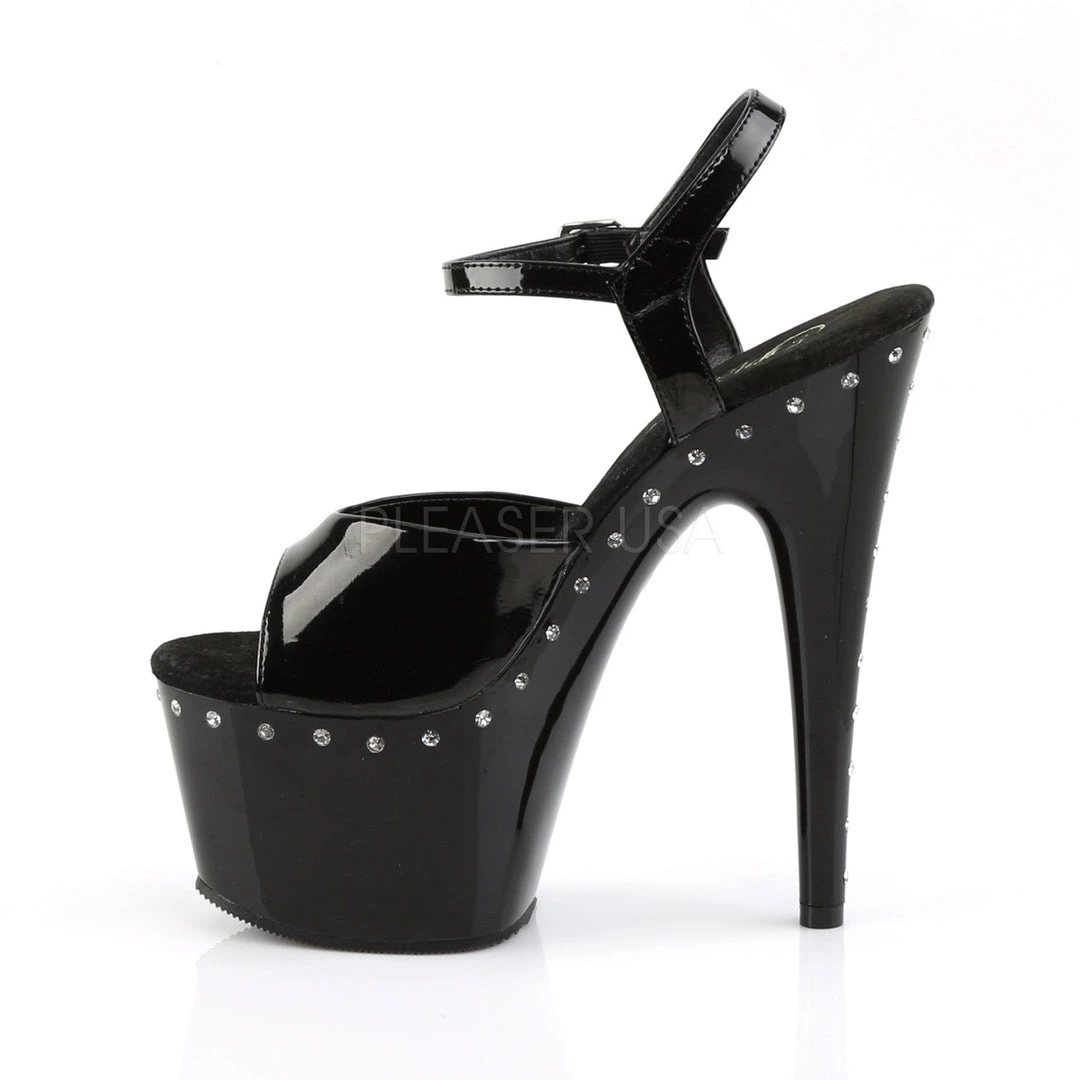 Pleaser Black 7" Ankle Strap High Heels* Shoes 4 Pleaser Black 7" Ankle Strap High Heels* Shoes