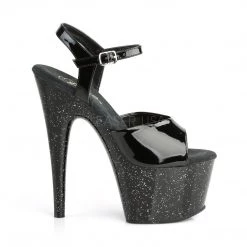 Pleaser Black 7" Glitter Heels* Shoes 9 Pleaser Black 7