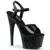 Pleaser Black 7" Glitter Heels* Shoes