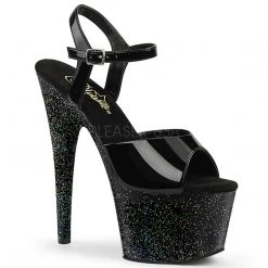 Pleaser Black 7" Glitter Heels* Shoes