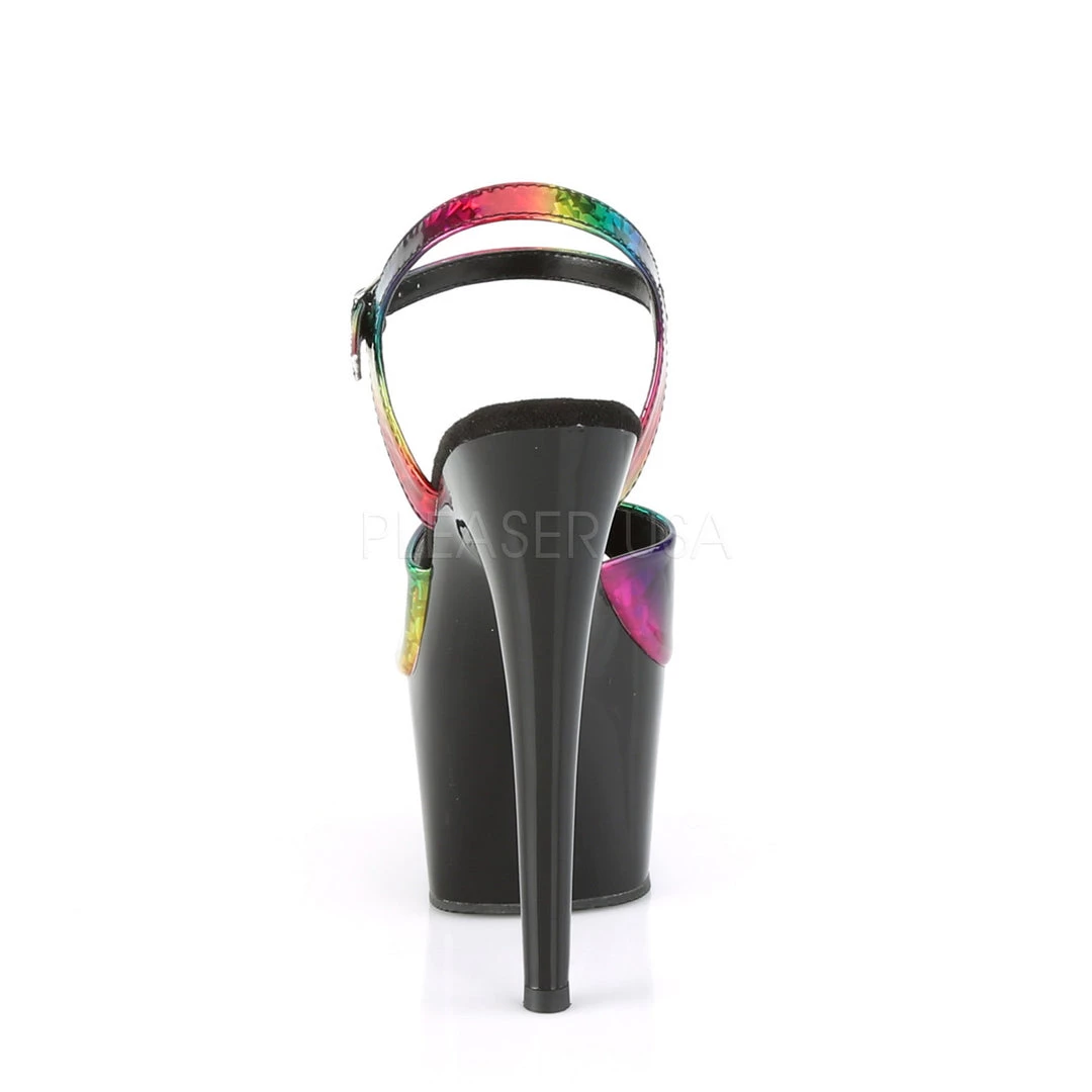 Pleaser Rainbow 7" Ankle Strap Heels* 5 Pleaser Rainbow 7" Ankle Strap Heels*