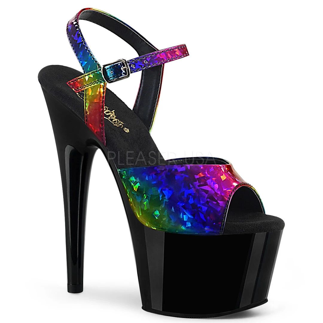 Pleaser Rainbow 7" Ankle Strap Heels* 3 Pleaser Rainbow 7" Ankle Strap Heels*