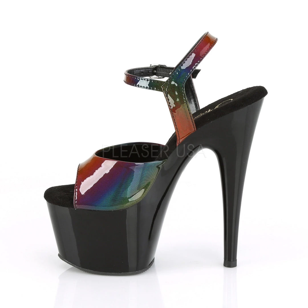 Pleaser 7 Inch Rainbow Ankle Strap Heels* Rainbow Clothing 4 Pleaser 7 Inch Rainbow Ankle Strap Heels* Rainbow Clothing