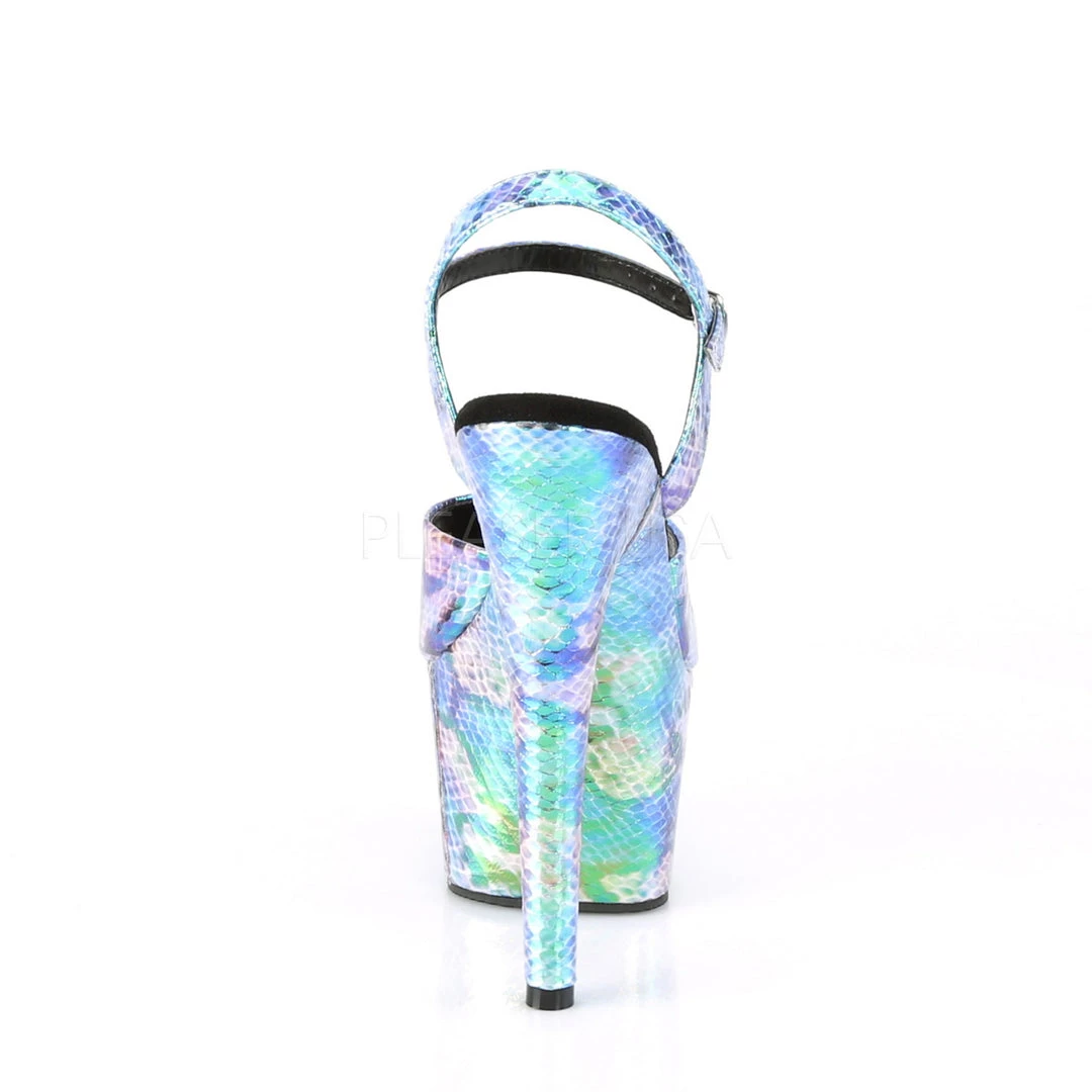 Pleaser 7" Heel Blue Ankle Strap Platforms* 5 Pleaser 7" Heel Blue Ankle Strap Platforms*