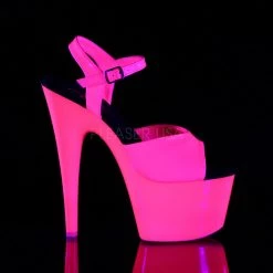 Pleaser Hot Pink 7" Ankle Strap Pumps* 9 Pleaser Hot Pink 7
