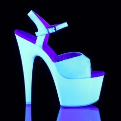 Pleaser 7" White Ankle Strap Stripper Heels* 9 Pleaser 7