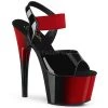 Pleaser 7" Stiletto Black Ankle Strap Sandal Platform Shoes*
