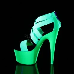 Pleaser Glow In The Dark & Neon 7" Heel Neon Green Sandal Platform Shoes*