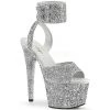 Pleaser 7 Inch Silver Glitter Heels*