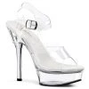 Pleaser Clear 5.5" Ankle Strap High Heels* Shoes
