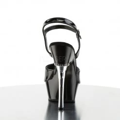 Pleaser Shoes Black 5.5" Ankle Strap Heels* 8 Pleaser Shoes Black 5.5